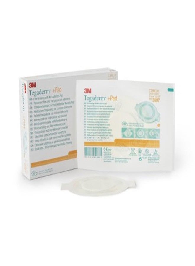 3M Tegaderm Transparent Film Dressing with Pad Frame Style Delivery Rectangle 3.5 X 4 Sterile 3587, 25 Ct